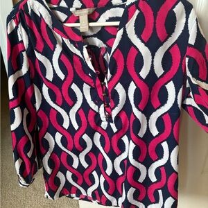 Banana republic Stylish Pink and Blue Women's Top